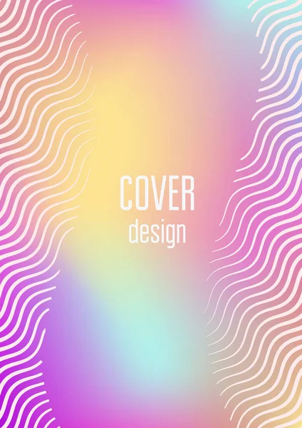 Abstract Cover Minimal Trendy Vector Halftone Gradients Geometric Future Template — Stock Vector