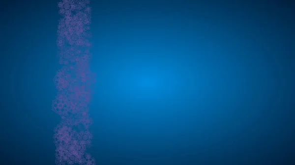 Cadre Hiver Avec Neige Ultra Violette Bordure Flocon Neige Pour — Image vectorielle