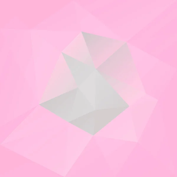 Gradient Abstrait Triangle Carré Fond Fond Polygonal Rose Gris Pour — Image vectorielle