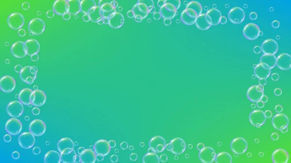 Пена Ванны Детергентный Мыльный Пузырь Соус Ванны Шампунь Шаблон Векторной — стоковый вектор