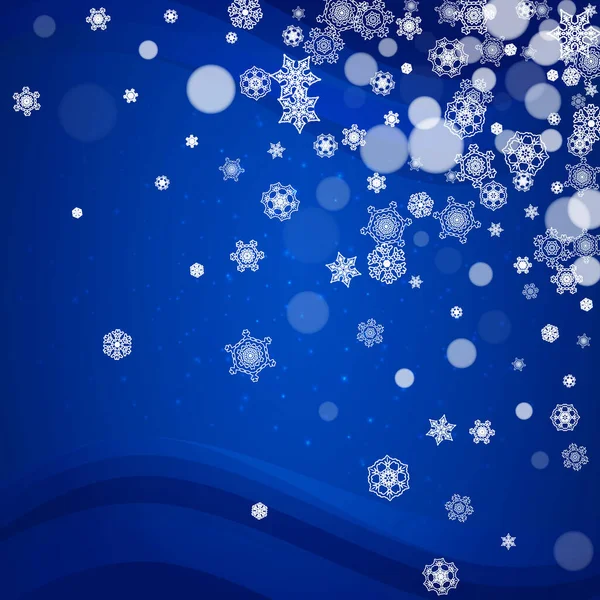Neve Natal Fundo Azul Com Brilhos Quadro Para Banner Inverno —  Vetores de Stock