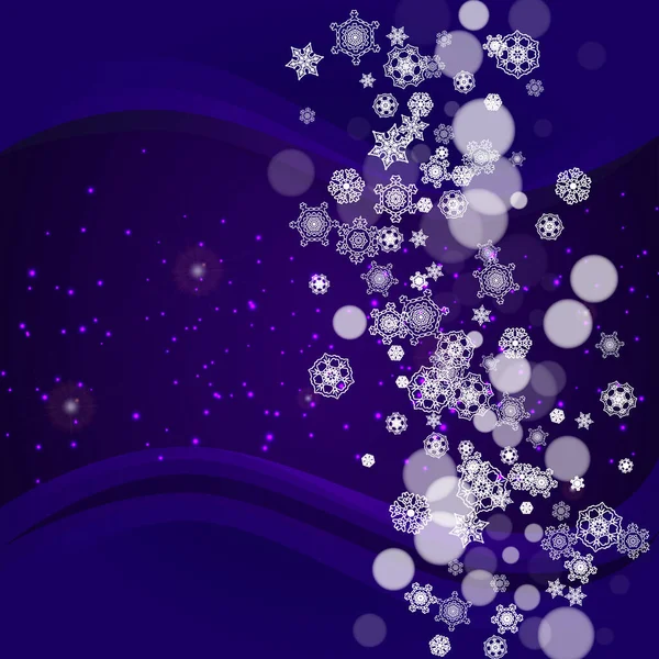 Xmas Theme Sale Ultraviolet Snowflakes New Year Snowy Backdrop Winter — Stock Vector