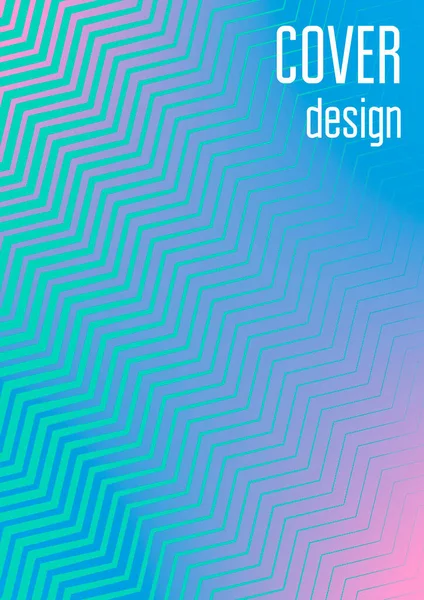 Modèle Couverture Mode Minimale Mise Page Futuriste Avec Demi Tons — Image vectorielle