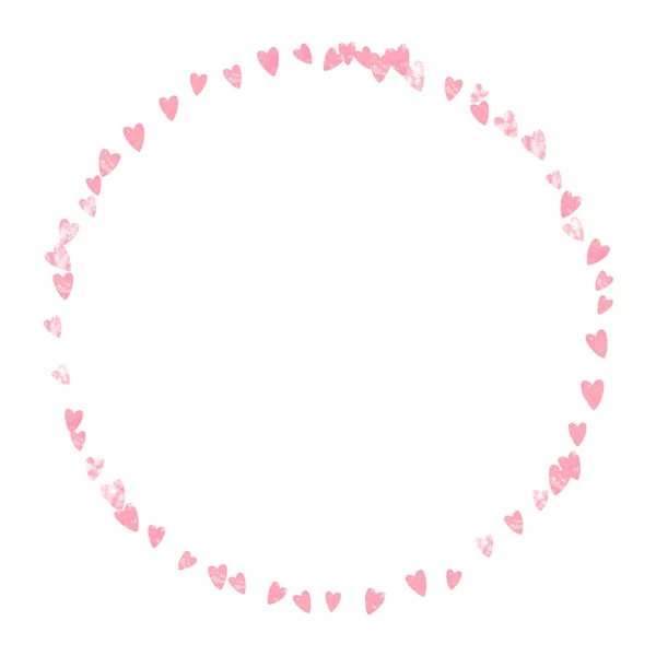 Confettis Paillettes Mariage Avec Des Cœurs Sur Dos Isolé Paillettes — Image vectorielle