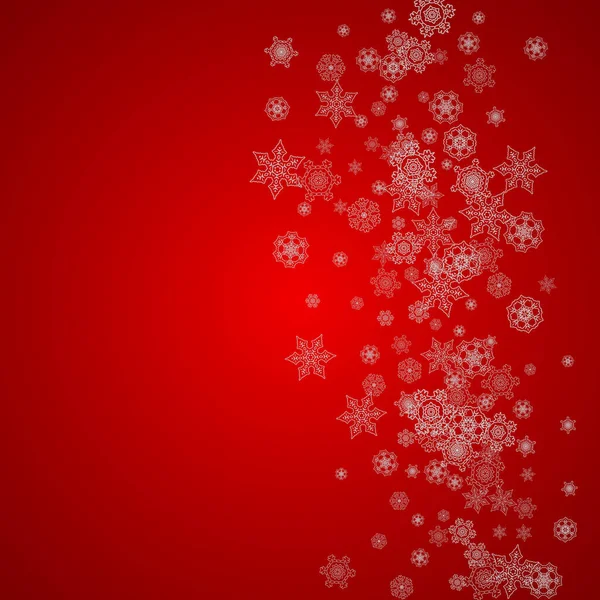 Різдвяний Фон Срібними Сніжинками Блискітками Зимові Продажі Новорічний Різдвяний Фон — стоковий вектор