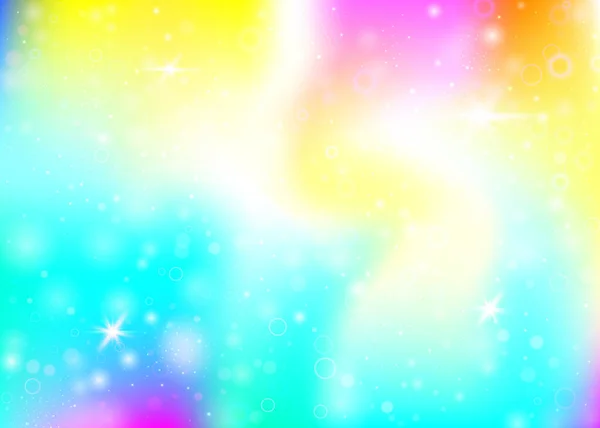 Fondo Holográfico Con Malla Arco Iris Banner Universo Líquido Colores — Vector de stock