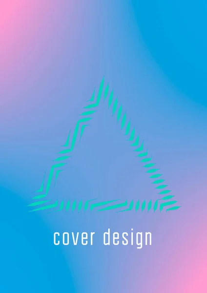 Minimal Trendige Cover Vorlage Futuristisches Layout Mit Halbtönen Geometrische Minimale — Stockvektor