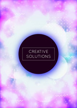 Sıvı mor şekilli neon arkaplan. Parlak sıvı. Bauhaus gradyanlı flüoresan kapağı. Pankart, sunum, afiş ve broşür için grafiksel şablon. Berrak neon arkaplan.