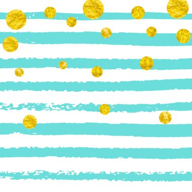 Turkuaz şeritli düğün simleri konfetisi. Parlak parıltılı pullarla rastgele düşen pullar. Parti davetiyesi, etkinlik afişi, broşürü, doğum günü kartı için altın parıltılı tasarım..