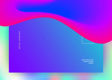 Sıvı sıvı. Canlı gradyan örgüsü. Yaratıcı evet, mobil çerçeve. Modern modayla birlikte holografik 3d arkaplan. Dinamik elementleri ve şekilleri olan sıvı. İniş sayfası.