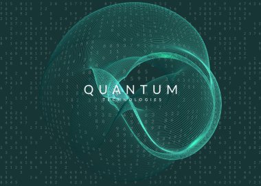 Görselleştirme arka planı. Büyük veriler için teknoloji, yapay zeka, derin öğrenme ve kuantum hesaplama. Bilgisayar konsepti için tasarım şablonu. Vektör görselleştirme arkaplanı.