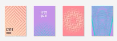 Minimum moda kaplama şablonu ayarlandı. Yarım tonlu fütürist düzen. Kitap, katalog ve yıllık için geometrik kapak şablonu. Minimalist renkli gradyanlar. Soyut iş illüstrasyonu.