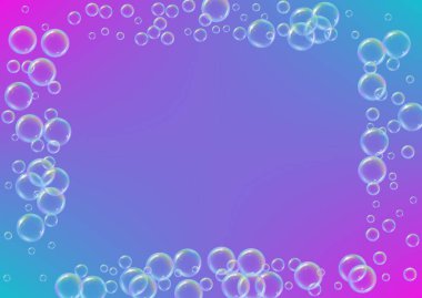 Değişken arkaplanda köpük temizleniyor. Gerçekçi su kabarcıkları 3 boyutlu. Şampuan köpüklü serin gökkuşağı renkli sıvı köpük. Yatay kozmetik broşür ve davetiye. Banyo ve duş için sabun köpüğü temizliyorum..