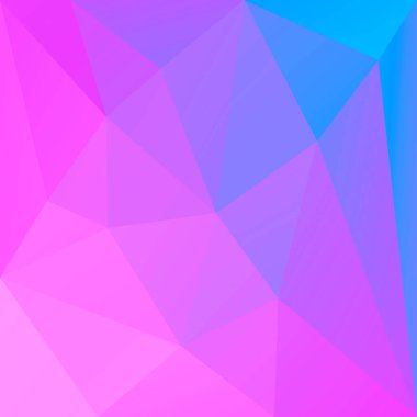 Soyut kare üçgen arkaplan. İş sunumu için canlı gökkuşağı rengarenk çokgen zemin. Moda geometrik soyut afiş. Teknoloji konsept broşürü. Mozaik tarzı.