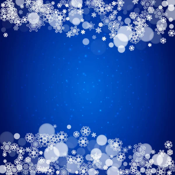 Bordure Flocon Neige Pour Noël Nouvel Vacances Bordure Flocon Neige — Image vectorielle