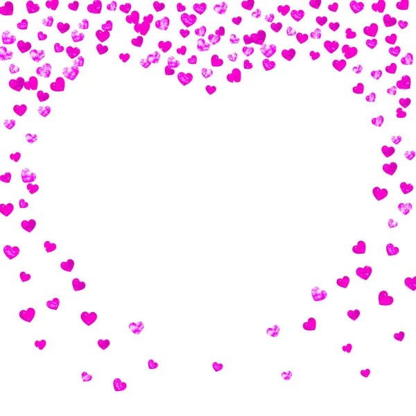 Fond Coeur Grunge Pour Saint Valentin Avec Des Paillettes Rouges — Image vectorielle