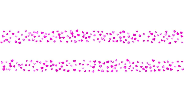 Bruids Achtergrond Met Roze Glitter Hartjes Valentijnsdag Vectorconfetti Handgetekende Textuur — Stockvector