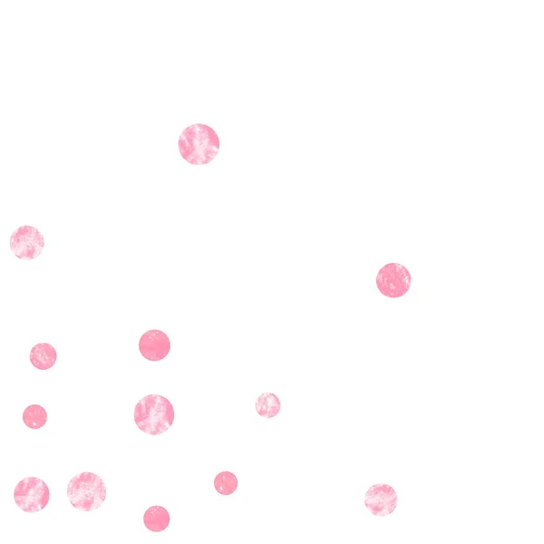 Růžové Třpytivé Tečky Konfety Izolovaném Pozadí Padající Flitry Lesklými Jiskrami — Stockový vektor