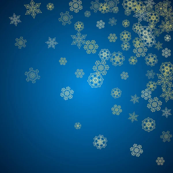 Neige Nouvel Sur Fond Bleu Paillettes Flocons Neige Noël Nouvel — Image vectorielle