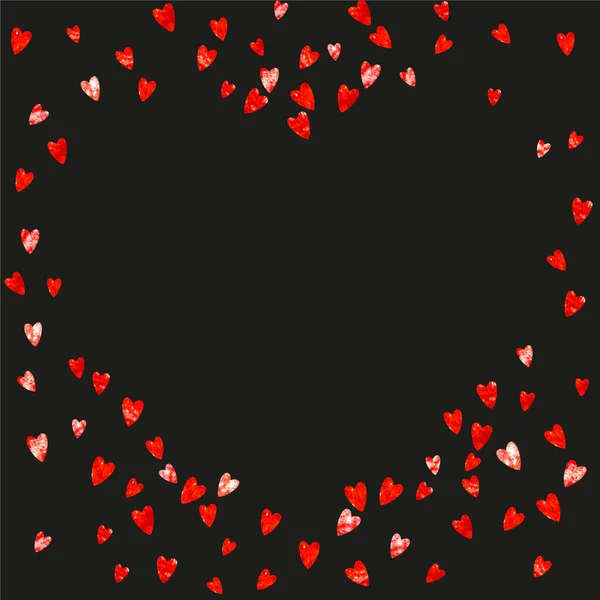 Sevgililer Günü Arkaplanı Kırmızı Parıltılı Kalpler Şubat Günü Sevgililer Günü — Stok Vektör