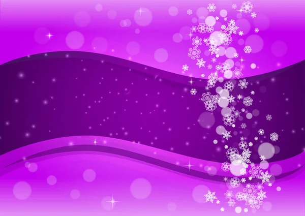 Weihnachtsverkauf Mit Ultravioletten Schneeflocken Neujahr Verschneite Kulisse Winterrahmen Für Geschenkgutscheine — Stockvektor