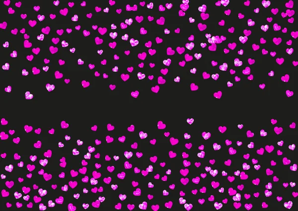 Brauthintergrund Mit Rosa Glitzerherzen Valentinstag Vektorkonfetti Handgezeichnete Textur Liebe Thema — Stockvektor