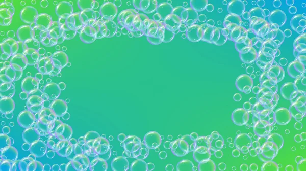 Детергентная Пена Мыльный Пузырь Ванны Шампунь Ванны Шампунь Векторная Иллюстрация — стоковый вектор