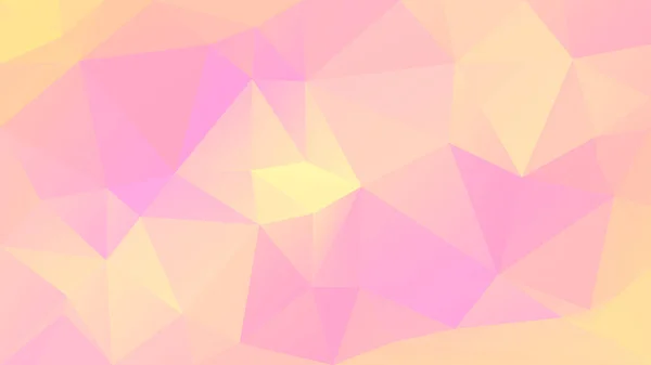 Gradient Abstrakten Horizontalen Dreieck Hintergrund Warmer Rosa Und Gelber Polygonaler — Stockvektor