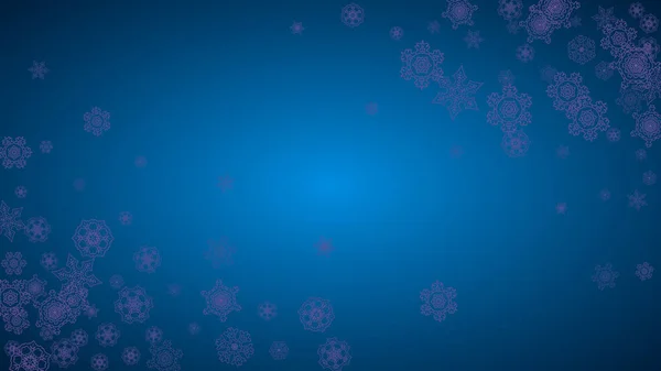 Bordure Flocon Neige Avec Neige Ultraviolette Cadre Hiver Pour Coupons — Image vectorielle