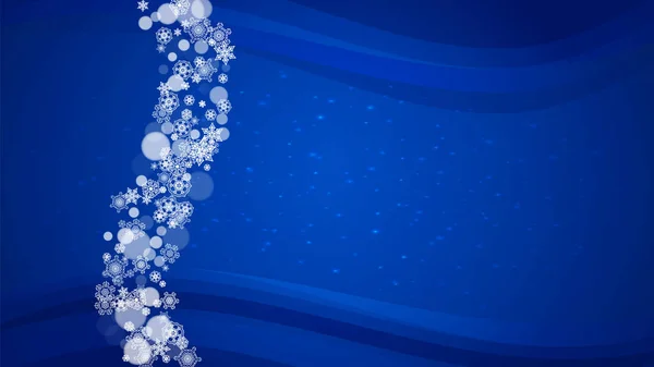 Σύνορα Πρωτοχρονιάς Μπλε Φόντο Οριζόντια Χειμερινό Θέμα Χριστούγεννα Και Πρωτοχρονιά — Διανυσματικό Αρχείο
