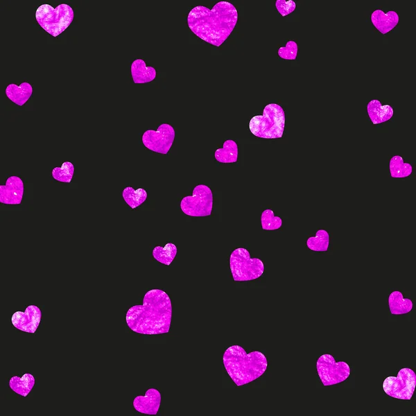 Moldura Coração Para Dia Dos Namorados Com Brilho Rosa Fevereiro — Vetor de Stock