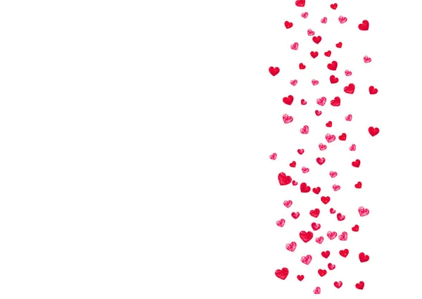 Valentines Day Heart Red Glitter Sparkles February 14Th Day Vector — Stock Vector