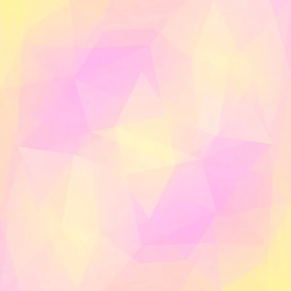 Gradient Abstrait Triangle Carré Fond Fond Polygonal Rose Jaune Chaud — Image vectorielle
