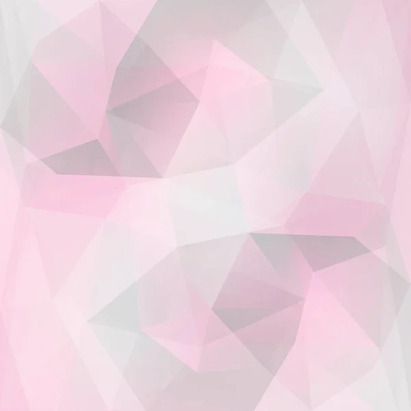 渐变的抽象正方形三角形背景 商业展示的粉色和灰色多边形背景 时尚的几何抽象横幅 技术概念传单 马赛克风格 — 图库矢量图片