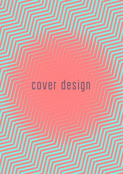 Couverture Minimale Abstraite Avec Ondes Géométriques Gradients Mise Page Tendance — Image vectorielle