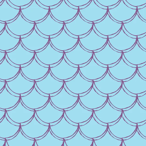 Queue Sirène Motif Sans Couture Texture Peau Poisson Fond Carrelable — Image vectorielle