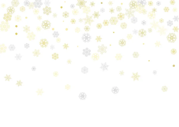 Cadre Flocons Neige Sur Fond Blanc Thème Nouvel Cadre Noël — Image vectorielle