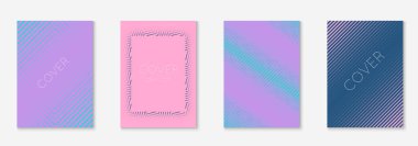 Minimum moda kaplama şablonu ayarlandı. Yarım tonlu fütürist düzen. Kitap, katalog ve yıllık için geometrik kapak şablonu. Minimalist renkli gradyanlar. Soyut iş illüstrasyonu.