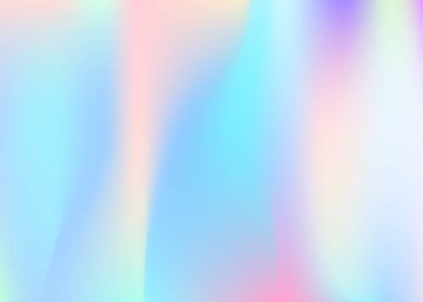 Holografik soyut arkaplan. Gradyan örgülü plastik holografik zemin. 90 'lar, 80' ler modası. Broşür, el ilanı, poster tasarımı, duvar kağıdı, mobil ekran için Pearlescent grafik şablonu.
