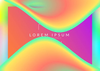 Sıvı sıvı. Pop ui, arayüz çerçevesi. Modern modayla birlikte holografik 3d arkaplan. Canlı gradyan örgüsü. Dinamik elementleri ve şekilleri olan sıvı. İniş sayfası.