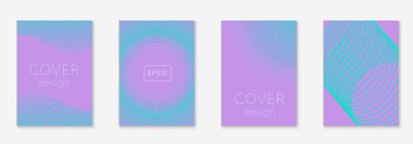 Soyut kapaklar ayarlandı. Yarım ton eğimli asgari trend vektörü. Broşür, poster, broşür ve davetiye için geometrik gelecek şablonu. Minimalist renkli kapak. EPS 10 illüstrasyonunu özetle.