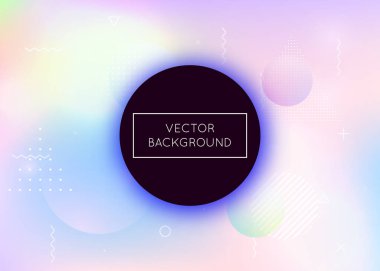 Sıvı sıvıyla dinamik bir arka plan. Memphis elementleriyle holografik bauhaus gradyanı. Kitap için grafiksel şablon, yıllık, mobil arayüz, web uygulaması. Floresan dinamik şekil arkaplanı.