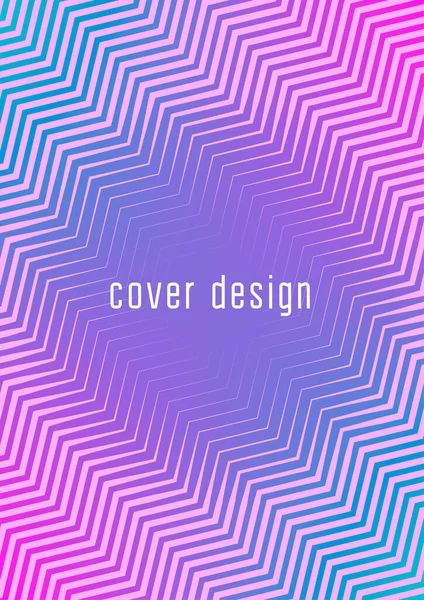 Couverture Minimale Abstraite Avec Ondes Géométriques Gradients Mise Page Tendance — Image vectorielle