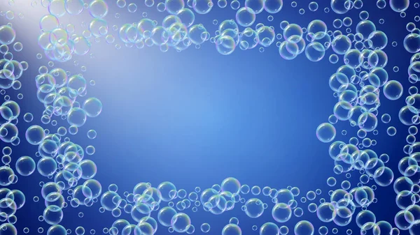 Мыльная Пена Детергентный Пузырь Ванны Соус Ванны Шампунь Векторный Иллюстрационный — стоковый вектор