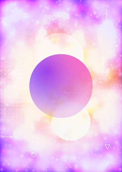 液体ネオン形状の紫色のカバー 発光液だ バウハウス勾配の蛍光背景 チラシ ポスター バナーやアプリのためのグラフィックテンプレート ルーセントパープルカバー — ストックベクタ