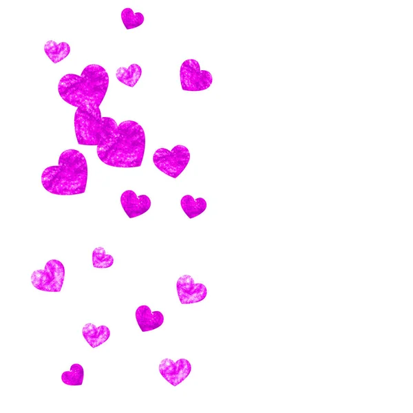 亮晶晶的粉色心脏的新娘淋浴背景 情人节 向量Confetti 手拉手派对邀请 零售和广告的主题 有心脏的婚礼和新娘淋浴模板 — 图库矢量图片
