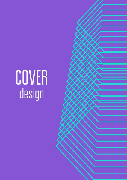Couverture Abstraite Modèle Géométrique Futuriste Pour Bannière Affiche Dépliant Brochure — Image vectorielle
