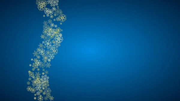 Neige Nouvel Sur Fond Bleu Paillettes Flocons Neige Noël Nouvel — Image vectorielle