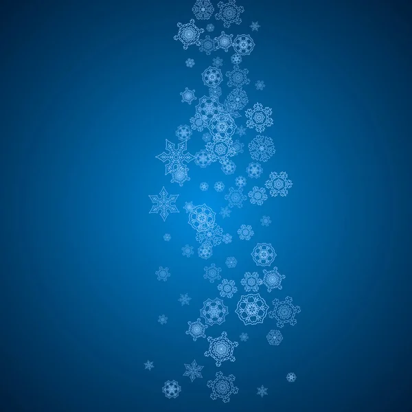 New Year Snowflakes Blue Background Sparkles Winter Theme Christmas New — Stock Vector