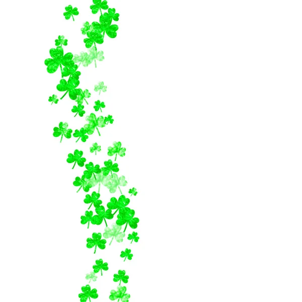 圣帕克斯节的Shamrock背景 幸运的三叶草 艳丽的三叶草框架 海报模板 礼品证明 假日洗发水背景 — 图库矢量图片